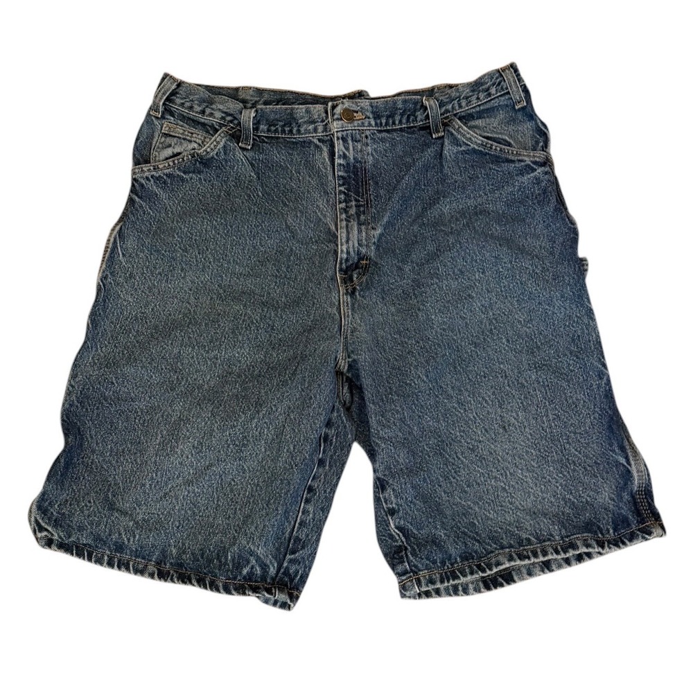 Vintage Dickies Carpenter Shorts Mens 38 Blue Denim Jeans Casual Workwear Skater